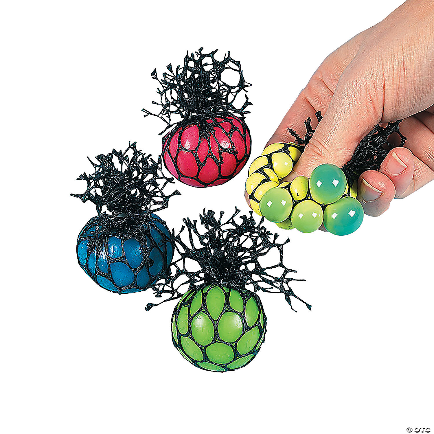 Mesh Covered Stress Balls - 24 Pack